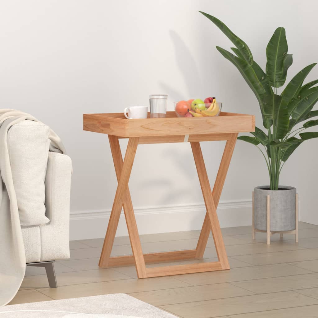 Foldbart bakkebord 52x36x56,5 cm massivt valnøddetræ - number 1.