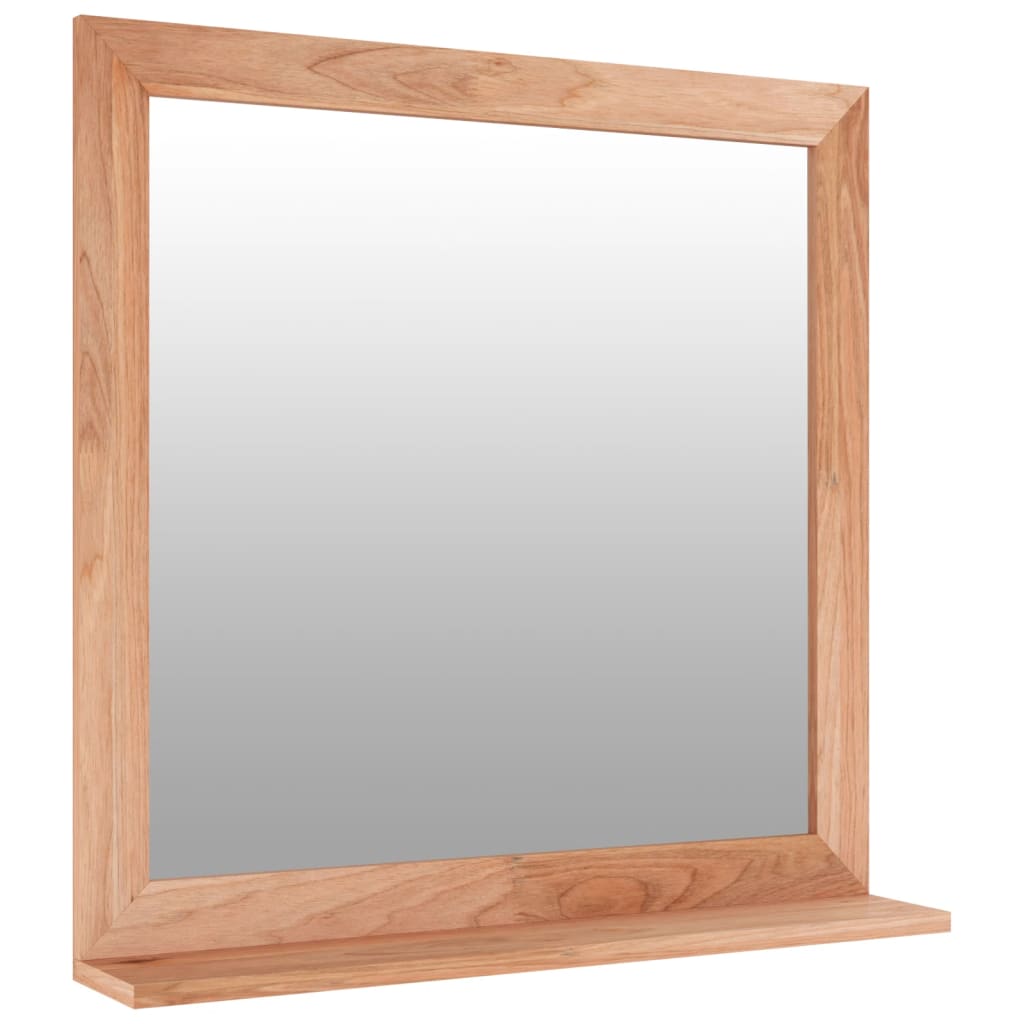 Wall mirror 55x55 cm solid walnut wood - number 3.