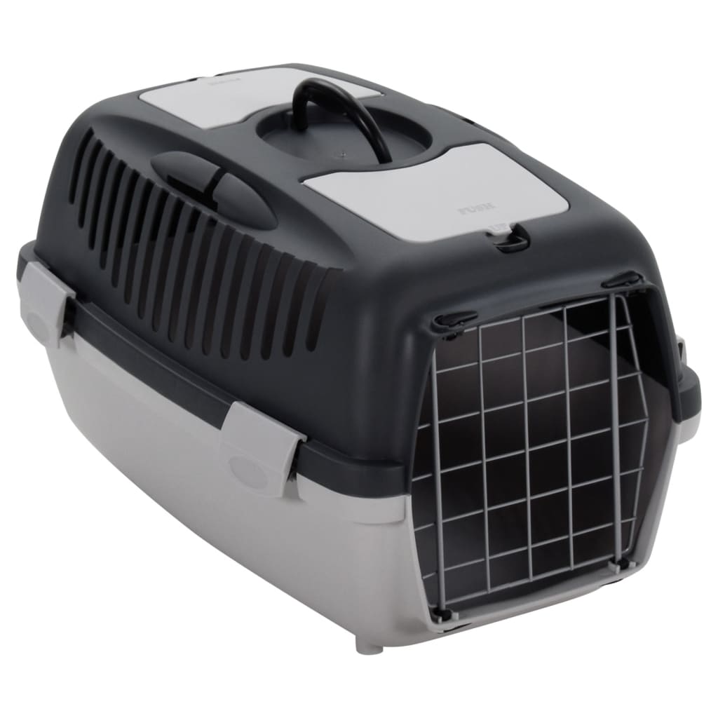 Cage de transport pour animaux de compagnie pp gris et noir - number 1.