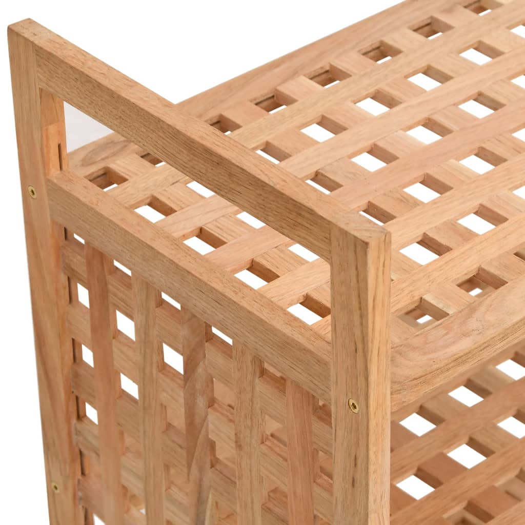 Stalak za cipele s ladicom 70x27x81 cm puno orahovo drvo - number 7.