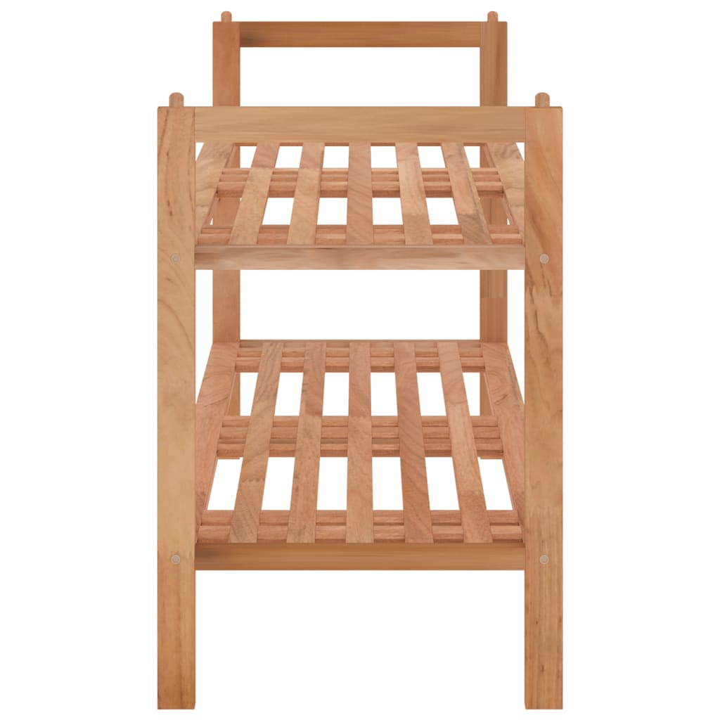 Shoe rack 69x27x41 cm solid wood walnut - number 4.