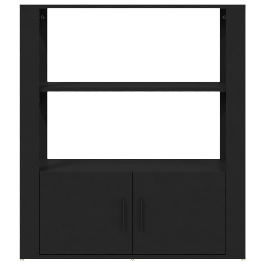 Příborník 80x30x90 cm dřevěné dřevo - černá, 1 - number 6.