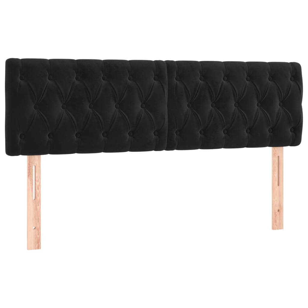 Bed garden med led -lys velour - svart, 160 x 7 x 78/88 cm, 1 - number 4.