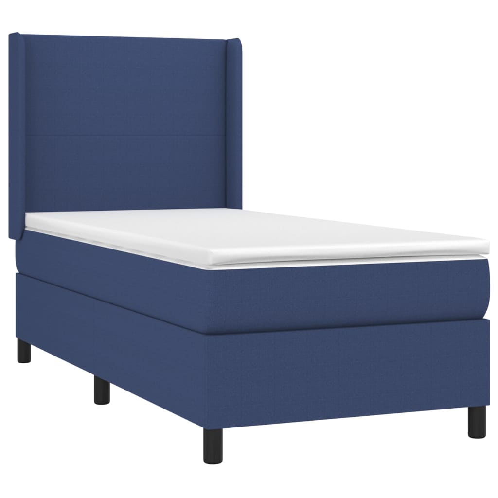 Continental bed with led light fabric - blue, 80 x 200 cm, with uniform pattern - number 4.