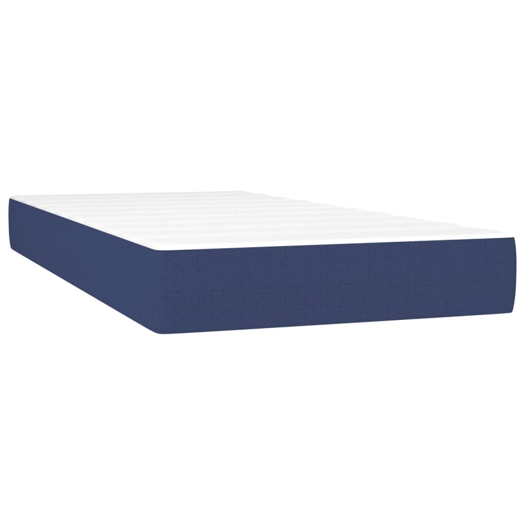 Continental bed with led light fabric - blue, 80 x 200 cm, with uniform pattern - number 6.