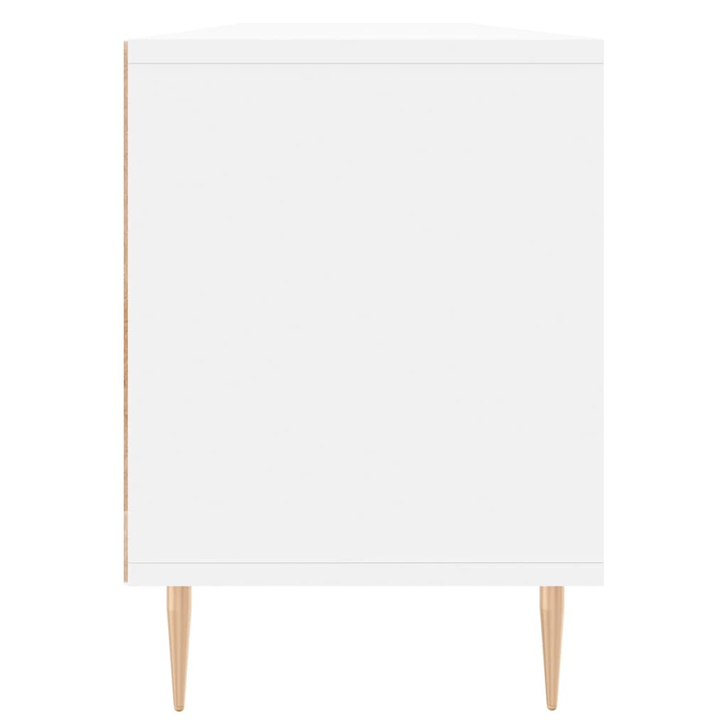Tv-bord 150x30x44,5 cm konstrueret træ - hvid, 1 - number 7.