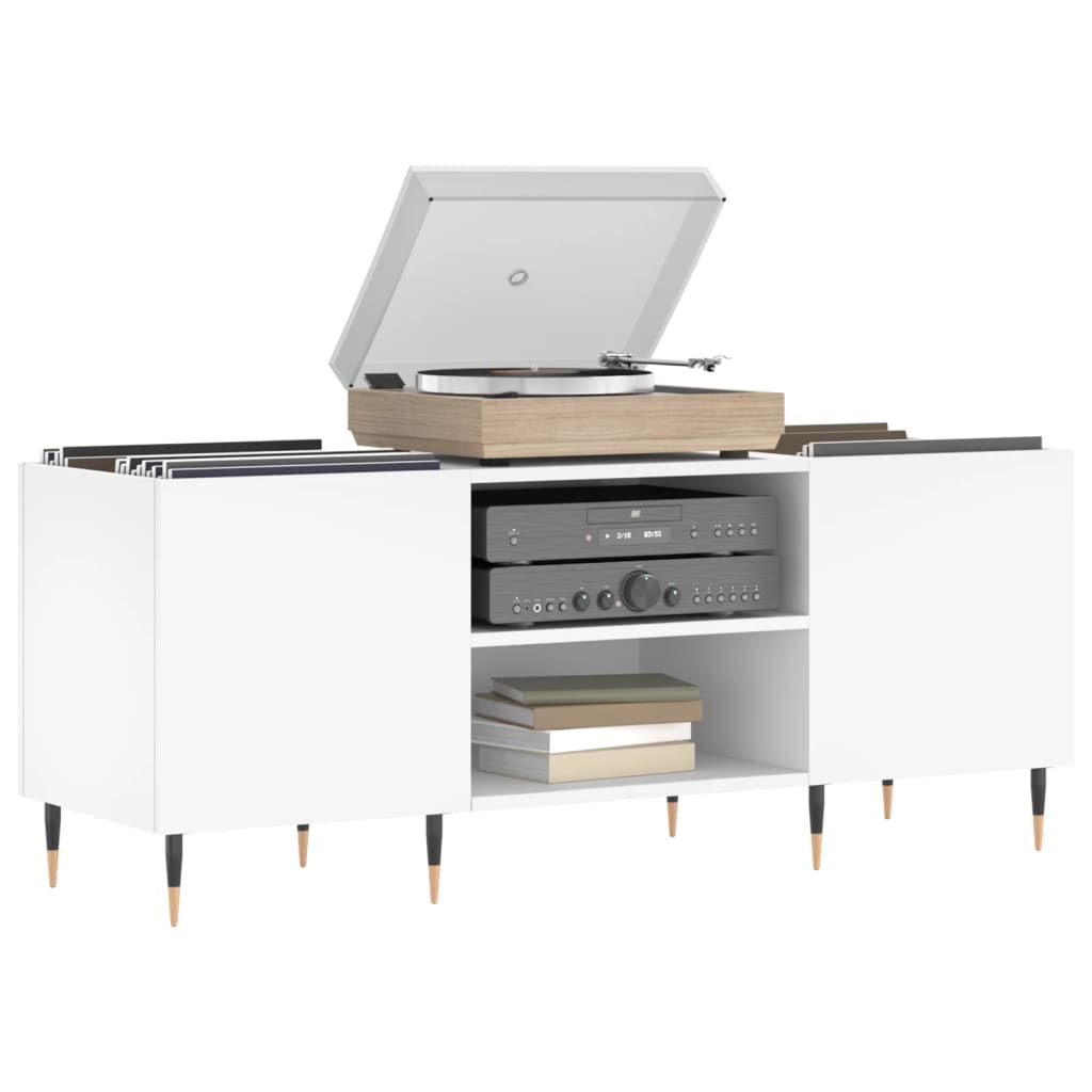 Vinilni ormar 121x38x48 cm izgrađeno drvo - bijelo, 1 - number 3.