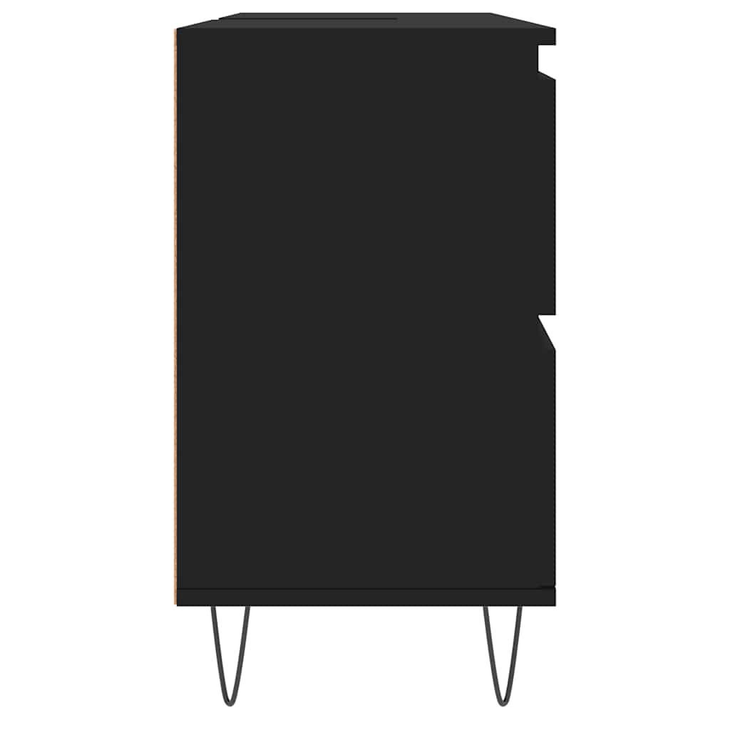 Baderomsskap 80x33x60 cm konstruert tre - svart, 1 - number 6.