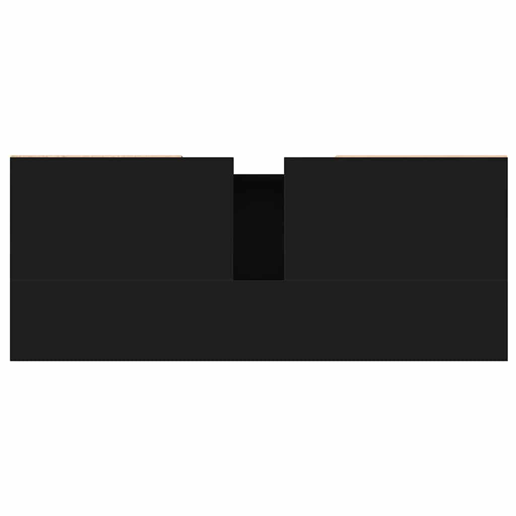 Baderomsskap 80x33x60 cm konstruert tre - svart, 1 - number 8.