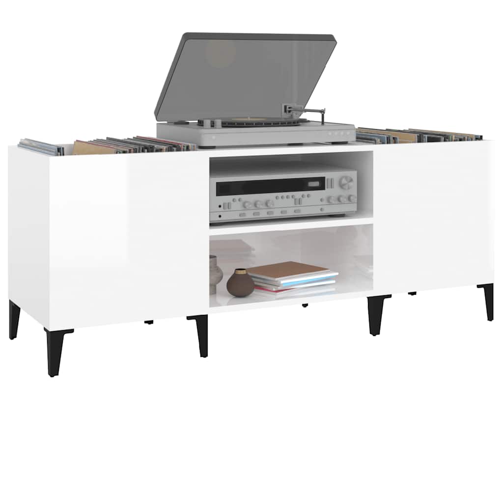 Vinylskab 121x38x48 cm konstrueret træ - hvid, 121 x 38 x 48 cm (b x d x h) - number 4.