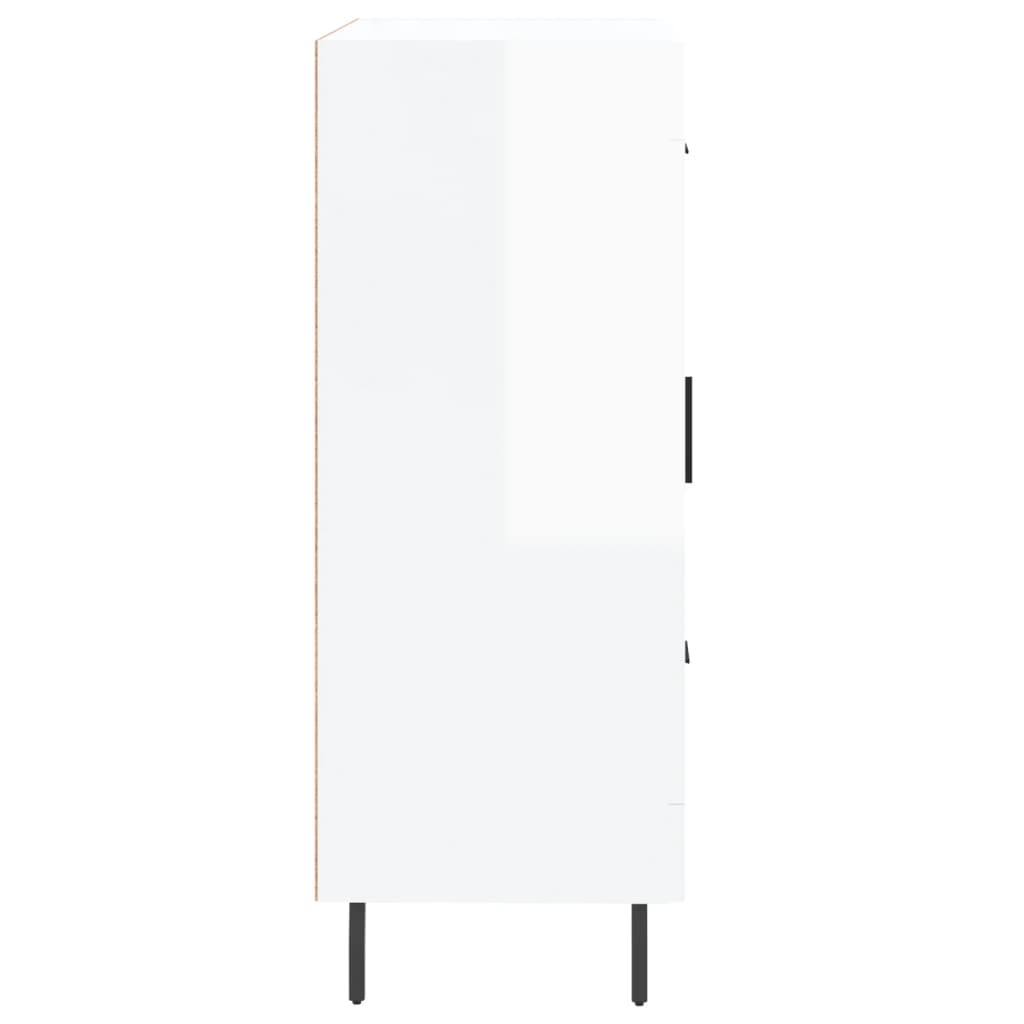 Sideboard 69.5x34x90 cm constructed wood - white high gloss, 1 - number 7.