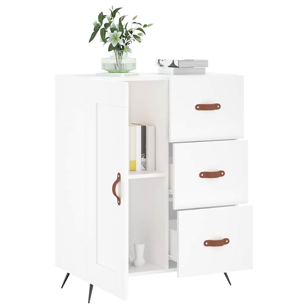 Skænk 69,5x34x90 cm konstrueret træ - hvid, 1-1 - number 4.