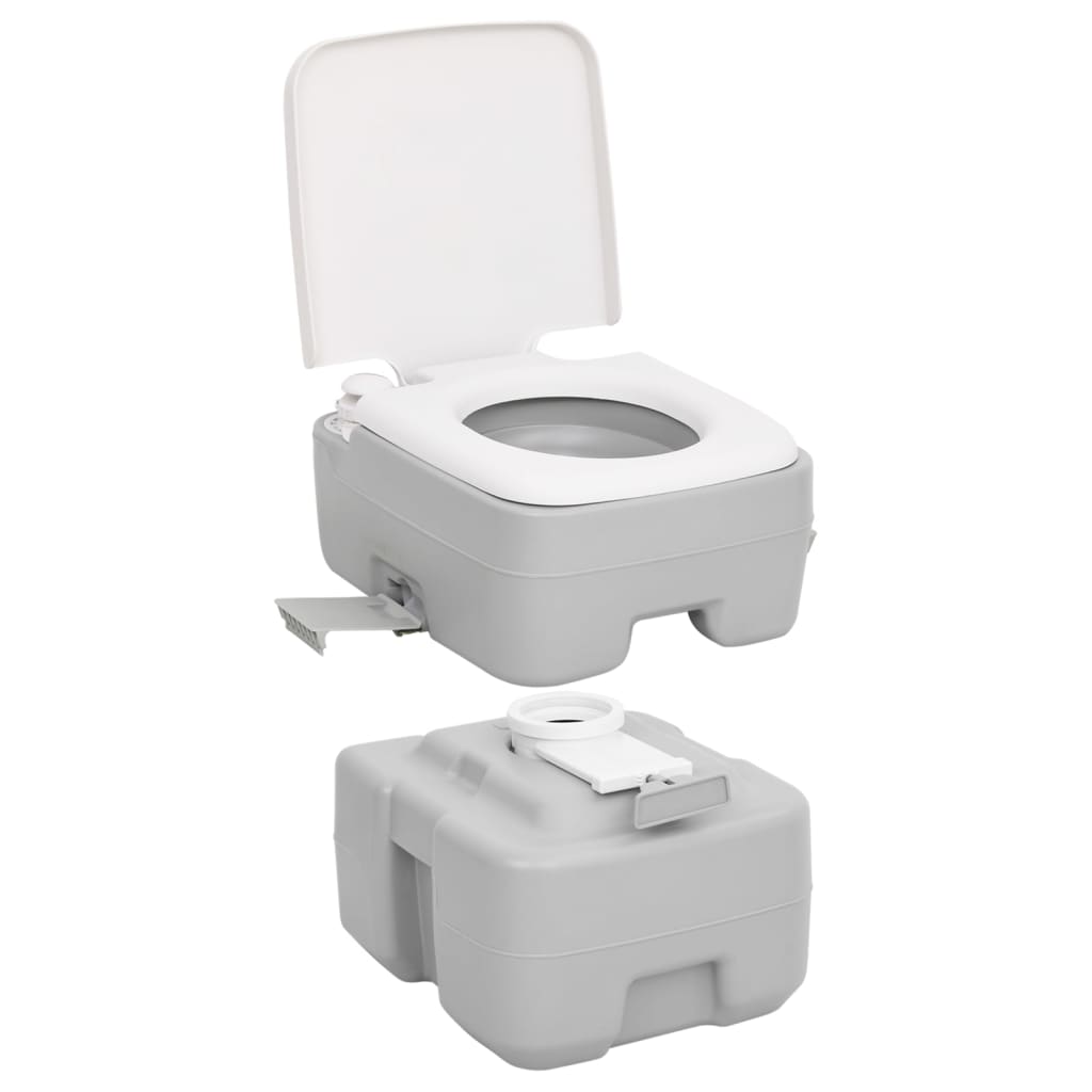 Transportabelt campingtoilet og vandbeholder - hvid, 106 x 37 x 29 cm + 41.5 x 36.5 x 42 cm - number 4.