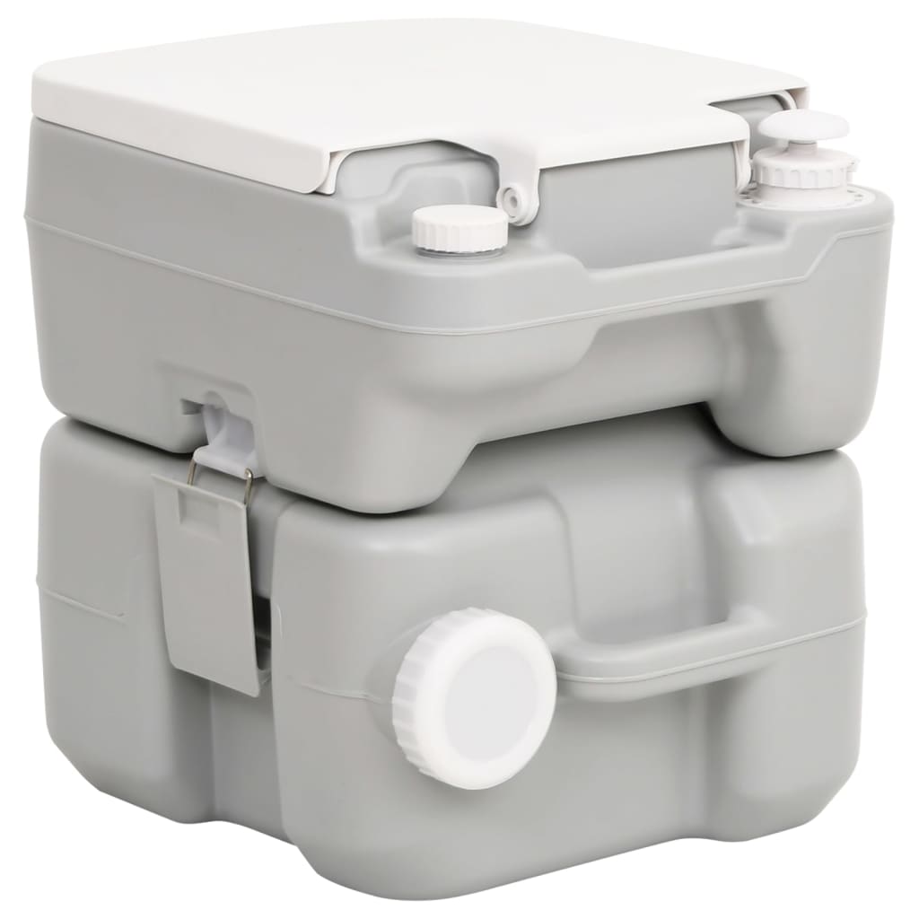 Transportabelt campingtoilet og vandbeholder - hvid, 106 x 37 x 29 cm + 41.5 x 36.5 x 42 cm - number 5.