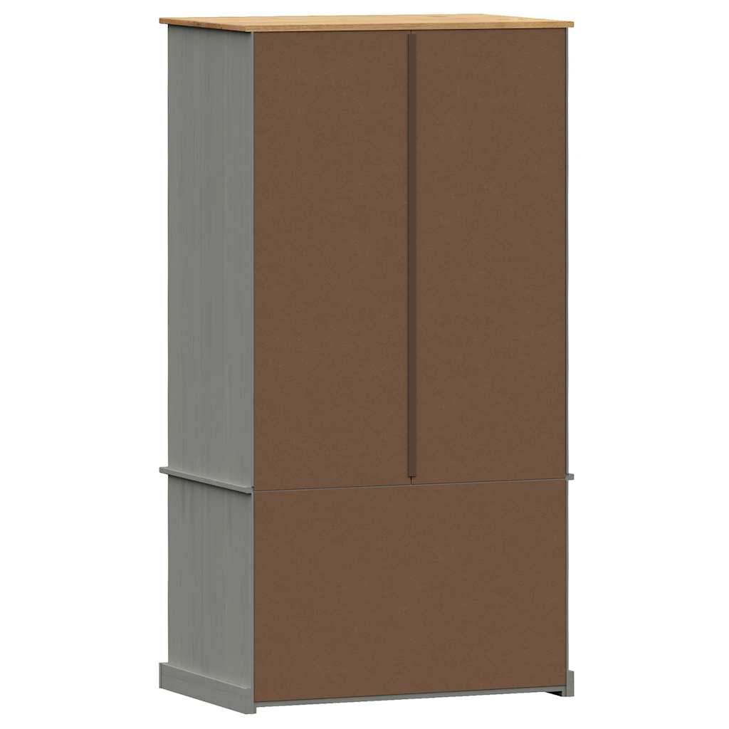 Garderobe vigo 90x55x170 cm čvrsti bora - sivi, 1, x - number 7.