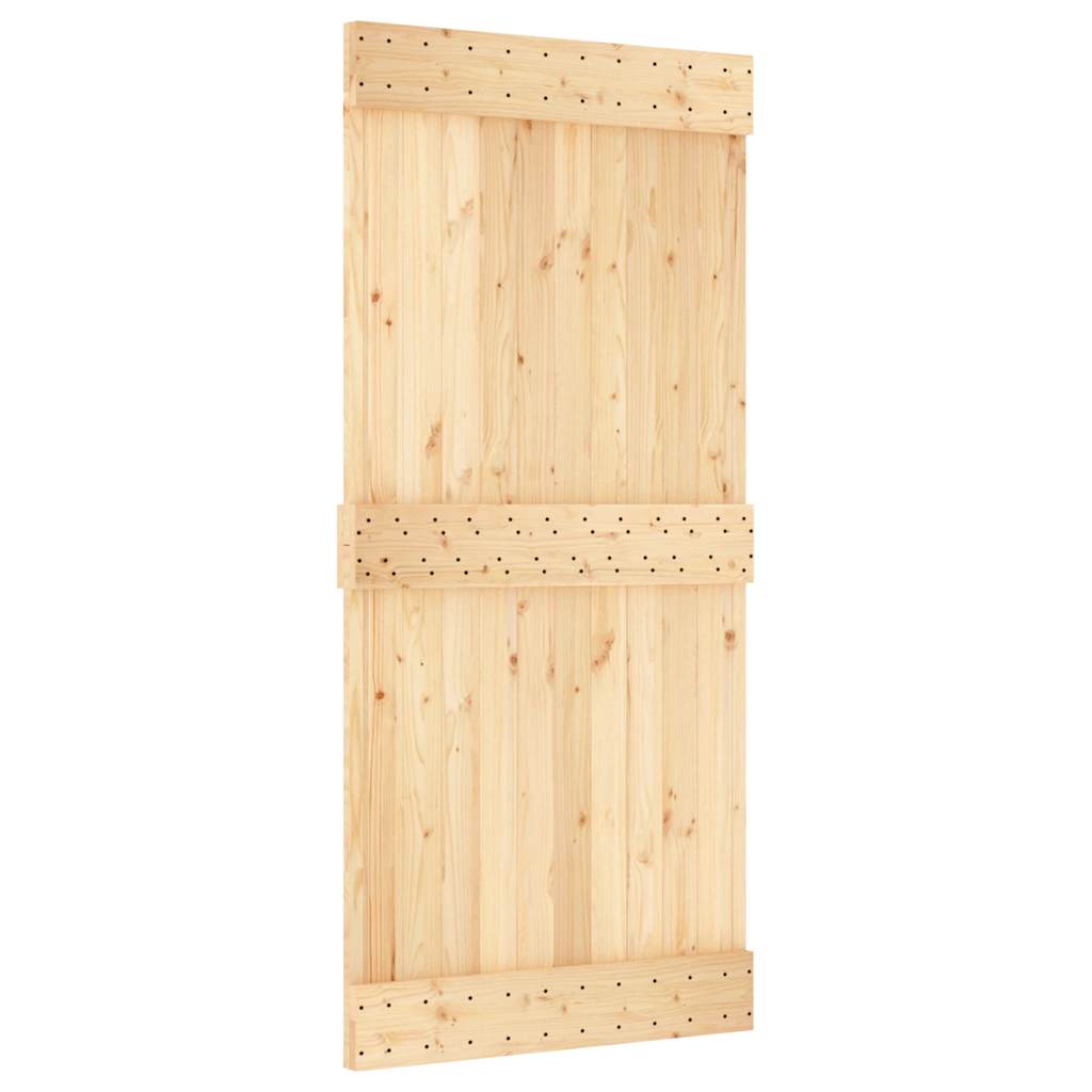 Dør narvik massivt fyrretræ - naturfarvet, 95 x 210 cm, 1, normal - number 2.