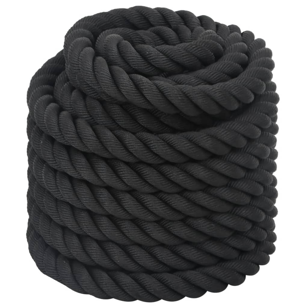 Battle rope 9 kg polyester sort - 12 m - number 4.