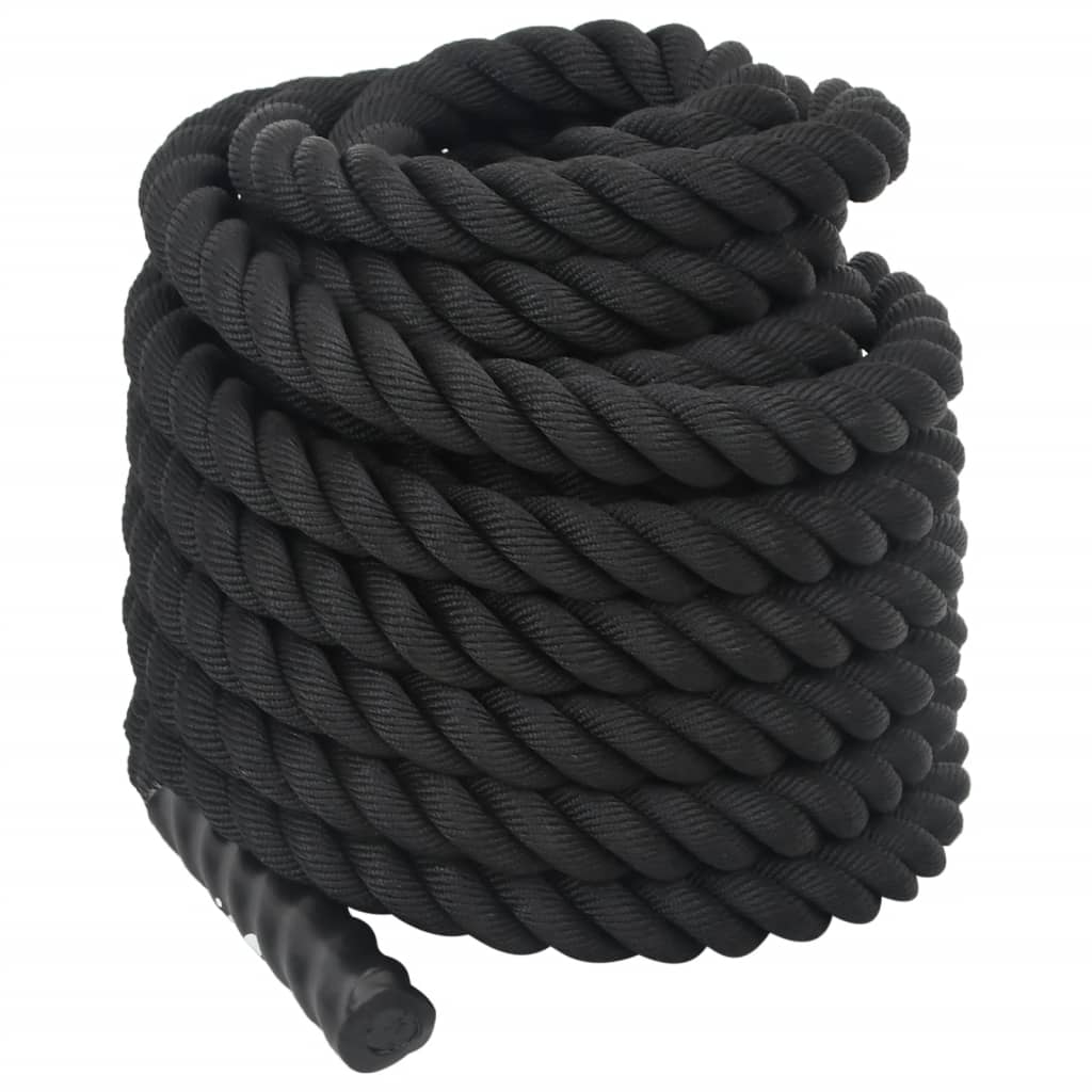 Battle rope 9 kg polyester sort - 12 m - number 5.