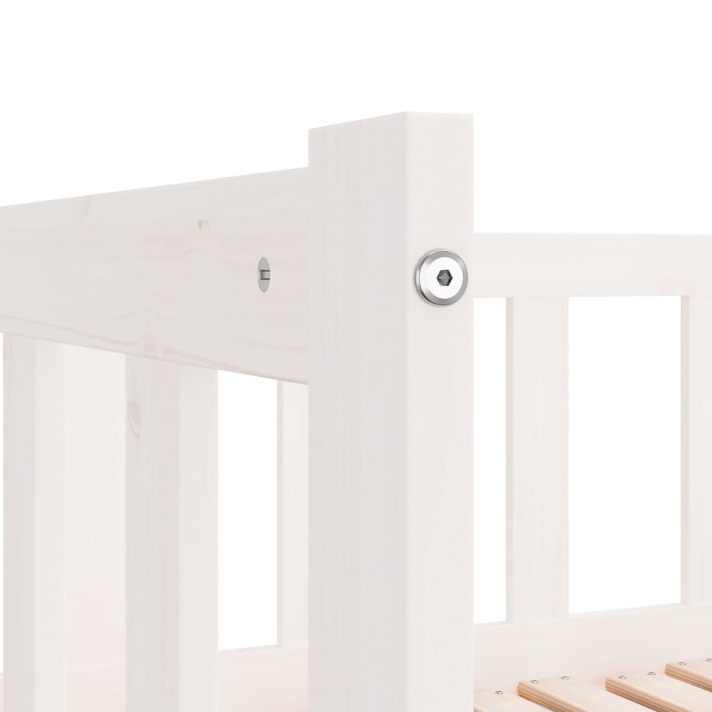 Daybed med uttrekk 2x(90x200) cm hel furuhvit - number 12.