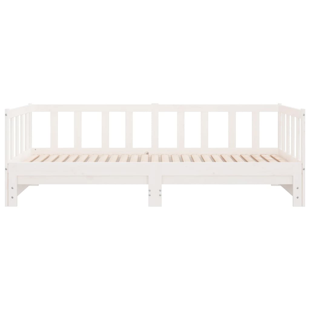 Daybed med uttrekk 2x(90x200) cm hel furuhvit - number 6.