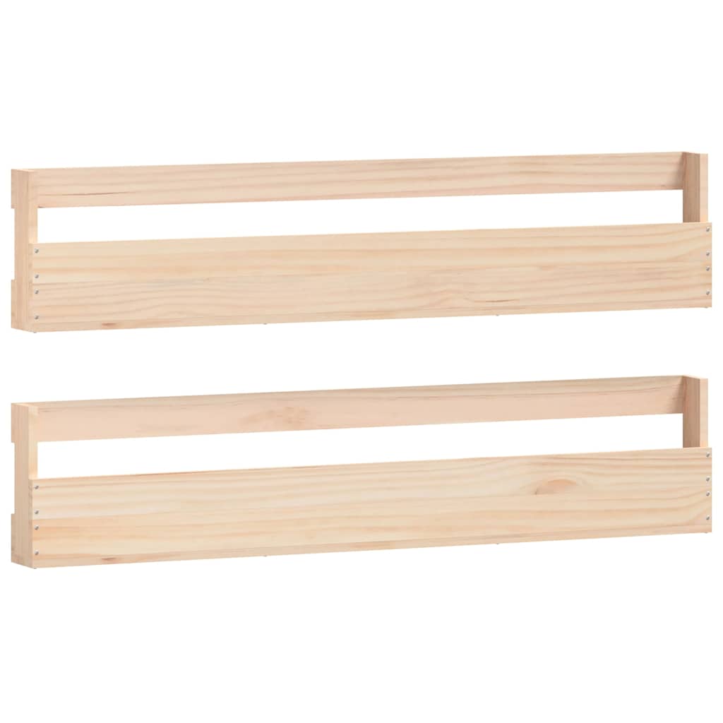 Wall-mounted shoe shelves pcs. 110x9x23 cm solid pine - number 2.