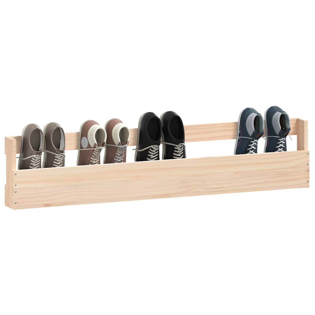 Wall-mounted shoe shelves pcs. 110x9x23 cm solid pine - number 4.