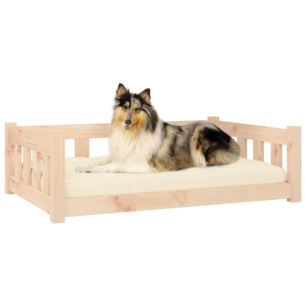 Lit pour chien 95,5x65,5x28 cm pin massif - couleur naturelle, 95,5 x 65,5 x 28 cm - number 3.