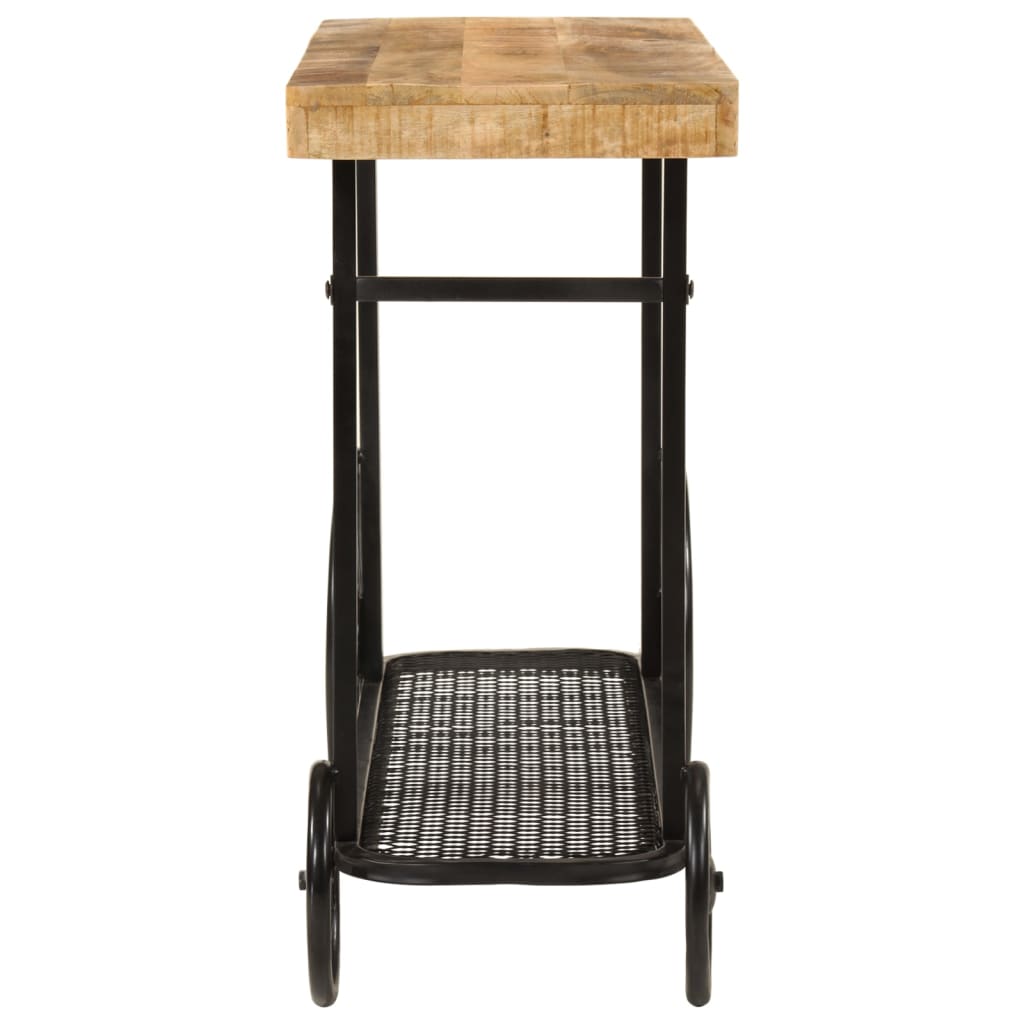 Stolik konsolowy 112x36x76 cm lite drewno mango i żelazo - number 3.