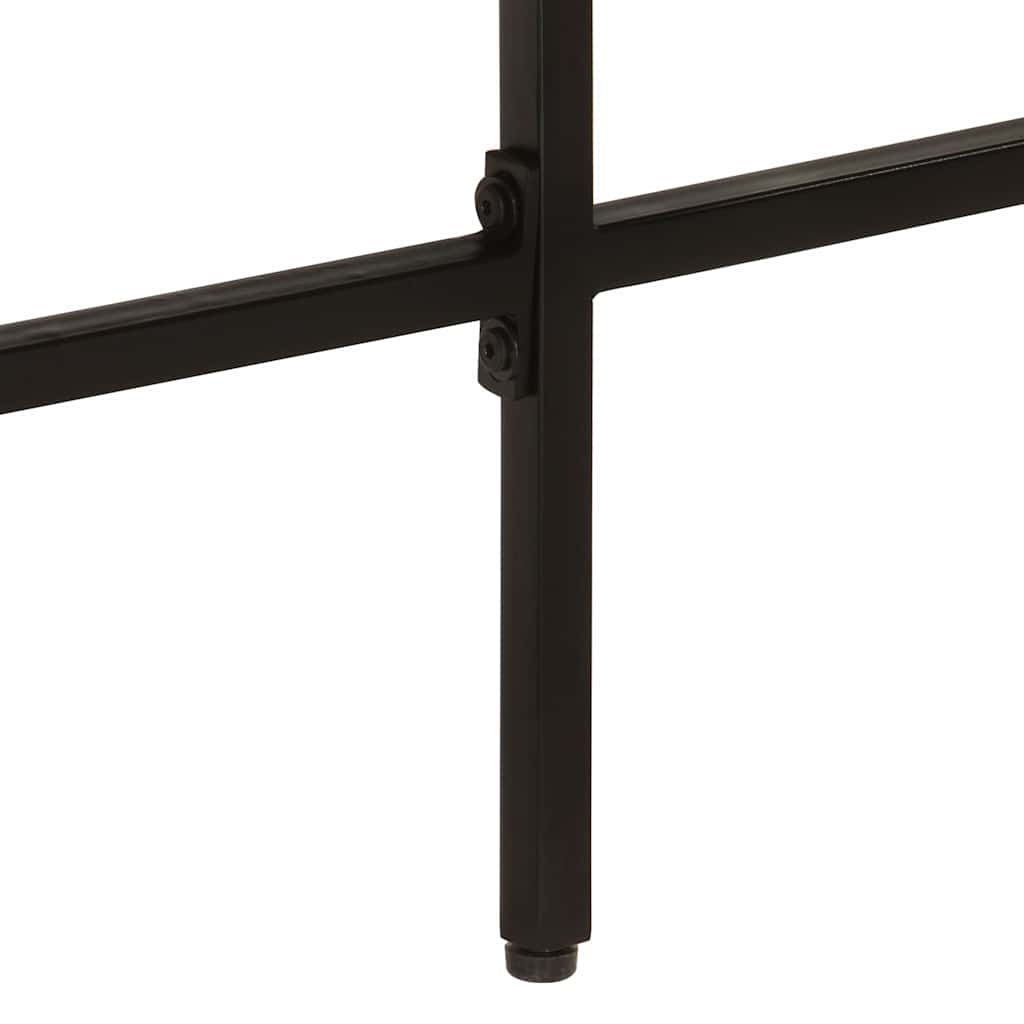 Skrivebord 165x110x77 cm heltre mangotre og jern - number 7.