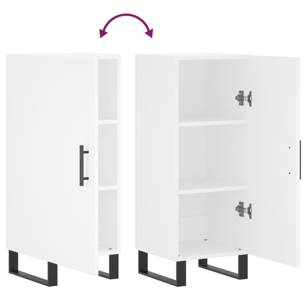 Strana 34,5x34x90 cm konstruované dřevo - bílé, 1 - number 9.