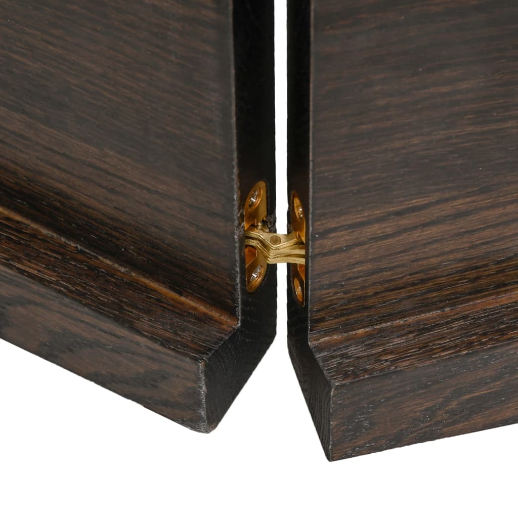 Bordplade til badeværelse 140x50x(2-4) cm massivt træ - mørkebrun, 140 x 50 x 4 cm - number 7.