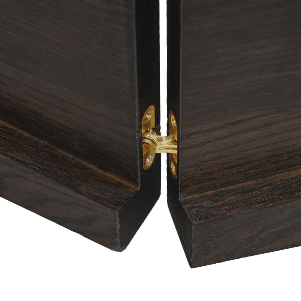 Bordplade til badeværelse 120x60x(2-4) cm massivt træ - mørkebrun, 120 x 60 x 4 cm - number 7.