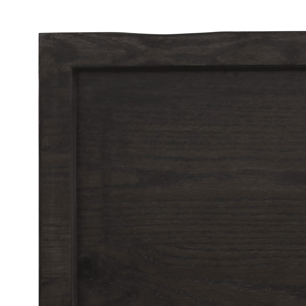 Bordplade til badeværelse 120x60x(2-4) cm massivt træ - mørkebrun, 120 x 60 x 4 cm - number 6.