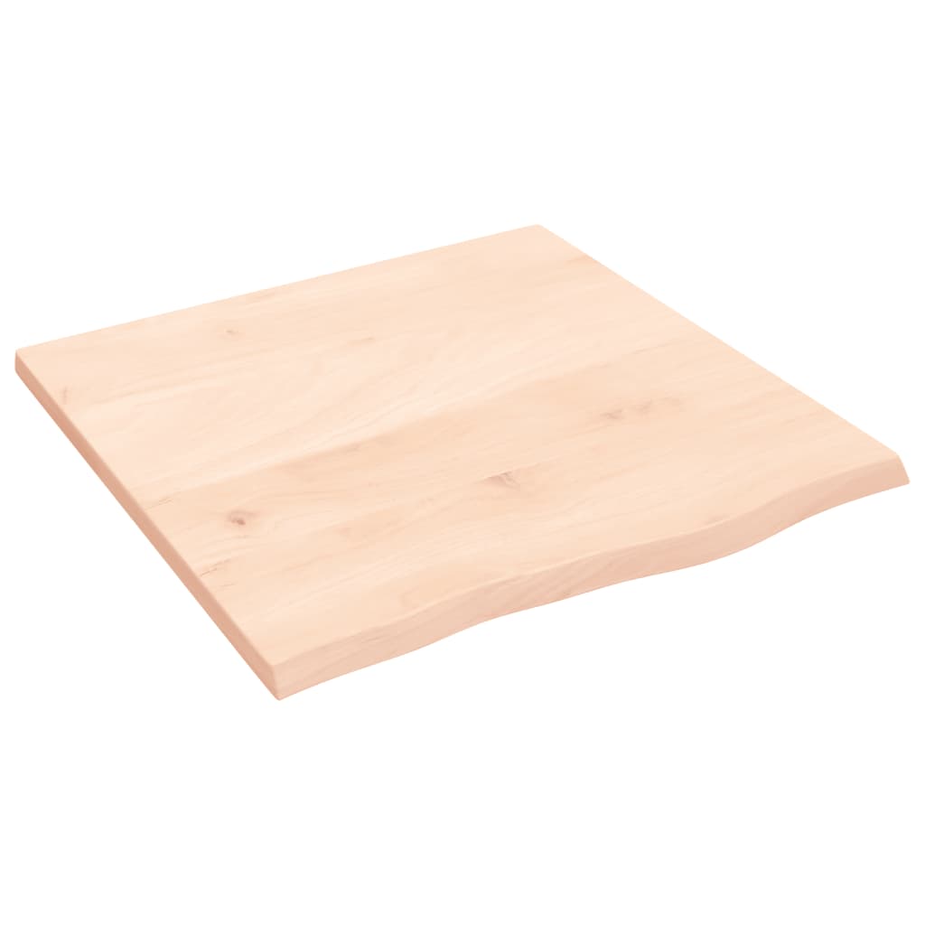 Bordplade til badeværelse massivt træ ubehandlet - naturfarvet, 60 x 60 x 2 cm - number 2.