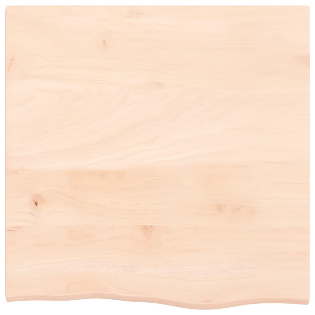 Bordplade til badeværelse massivt træ ubehandlet - naturfarvet, 60 x 60 x 2 cm - number 3.