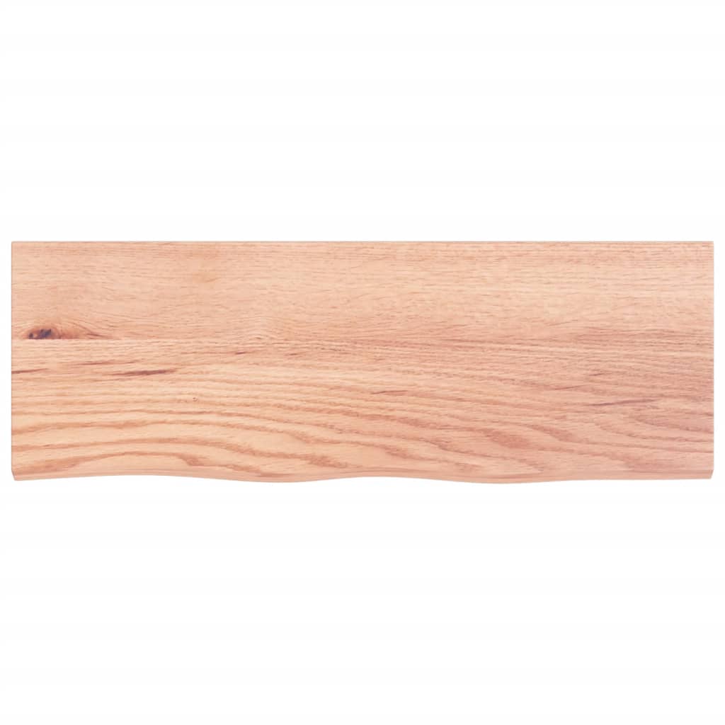 Bordplade til badeværelse 80x30x(2-6) cm massivt træ - lysebrun, 80 x 30 x 6 cm - number 3.