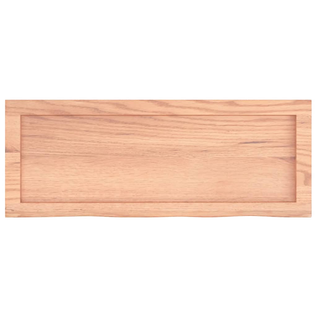 Bordplade til badeværelse 80x30x(2-6) cm massivt træ - lysebrun, 80 x 30 x 6 cm - number 4.