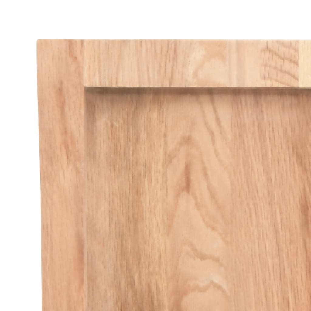 Bordplade til badeværelse 80x30x(2-6) cm massivt træ - lysebrun, 80 x 30 x 6 cm - number 6.