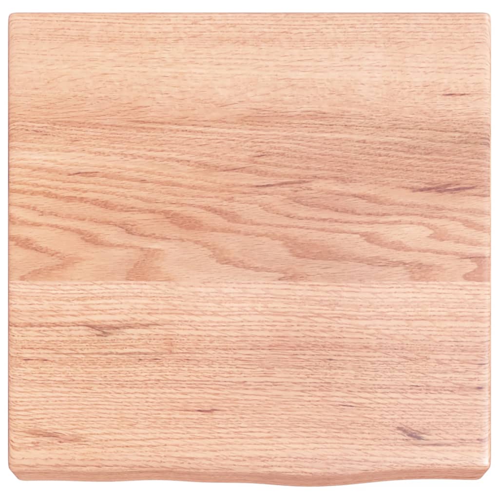 Bordplade til badeværelse 40x40x(2-6) cm massivt træ - lysebrun, 40 x 40 x 6 cm - number 3.