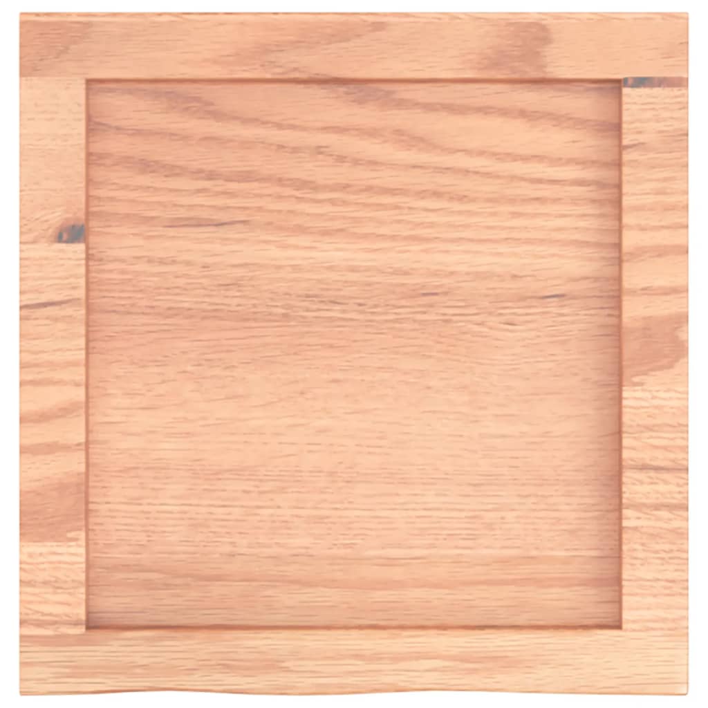 Bordplade til badeværelse 40x40x(2-6) cm massivt træ - lysebrun, 40 x 40 x 6 cm - number 4.