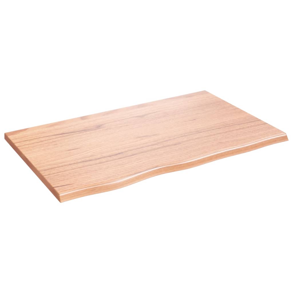 Bordplate behandlet massiv eik - lysebrun, 80 x 50 x 2 cm, 1 - number 2.