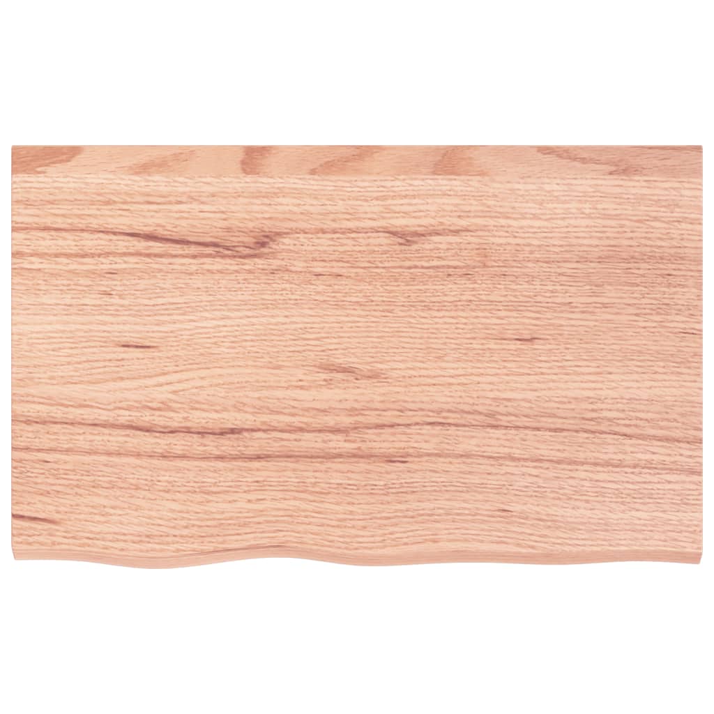 Bordplate behandlet massiv eik - lysebrun, 80 x 50 x 2 cm, 1 - number 3.