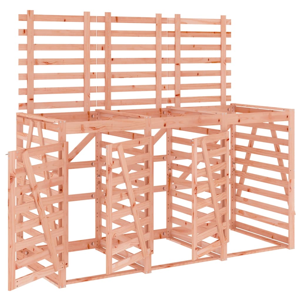 Tredobbelt skraldespandsskjuler massivt douglasgran - number 2.