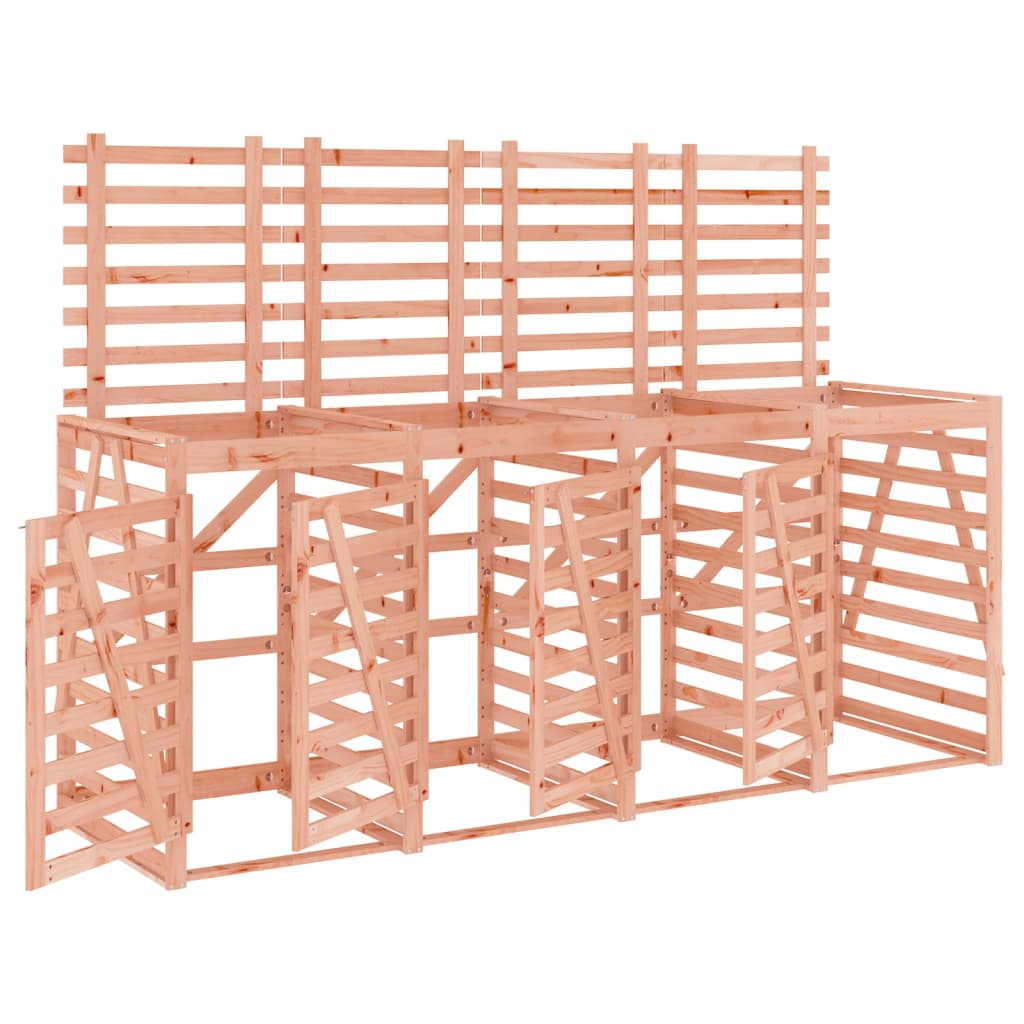 Firdobbelt skraldespandsskjuler massivt douglasgran - number 2.