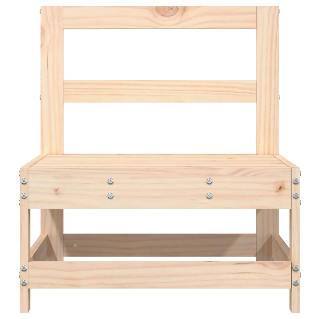 Mittmodul för trädgårdssoffa massiv furu - honungsbrun furu, 1, mittsoffa - number 3.