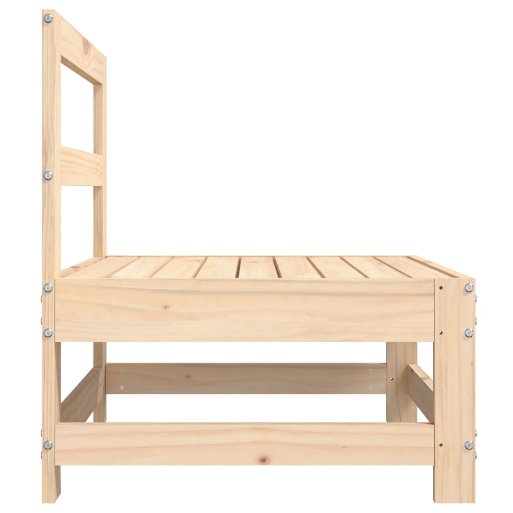 Mittmodul för trädgårdssoffa massiv furu - honungsbrun furu, 1, mittsoffa - number 4.