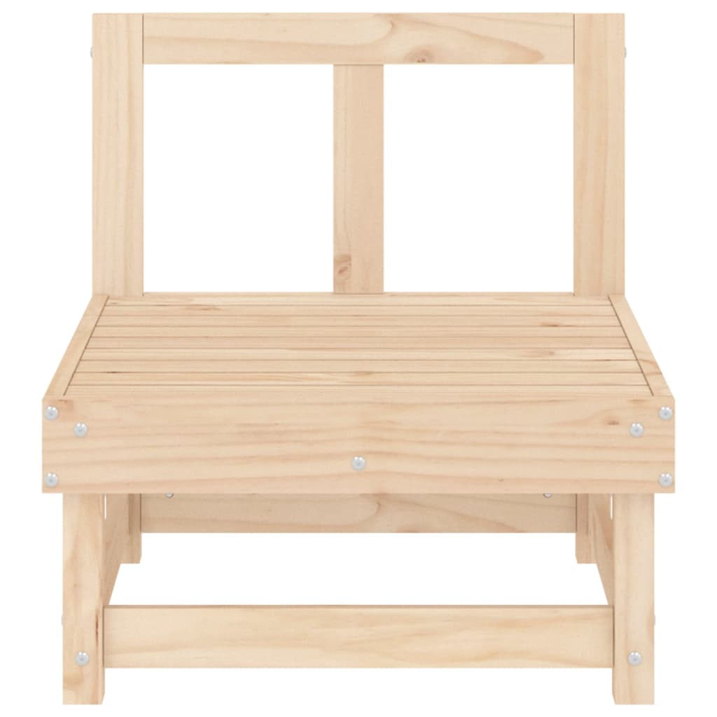 Midtermoduler til havesofa 2 stk. massivt fyrretræ - fyrretræ naturlig, 1, midtermodul (2 stk.) - number 4.