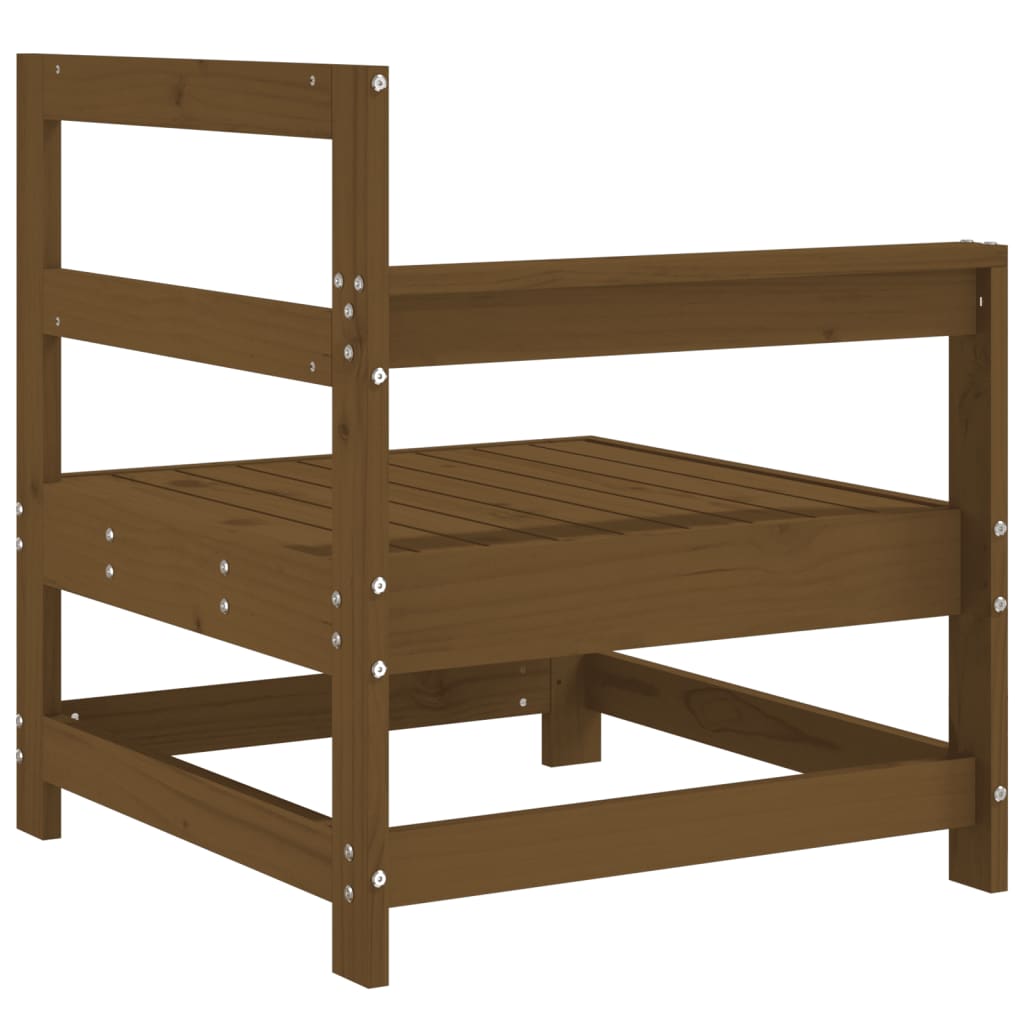 Hjørnemodul til sofa massivt fyrretræ gyldenbrun - number 5.