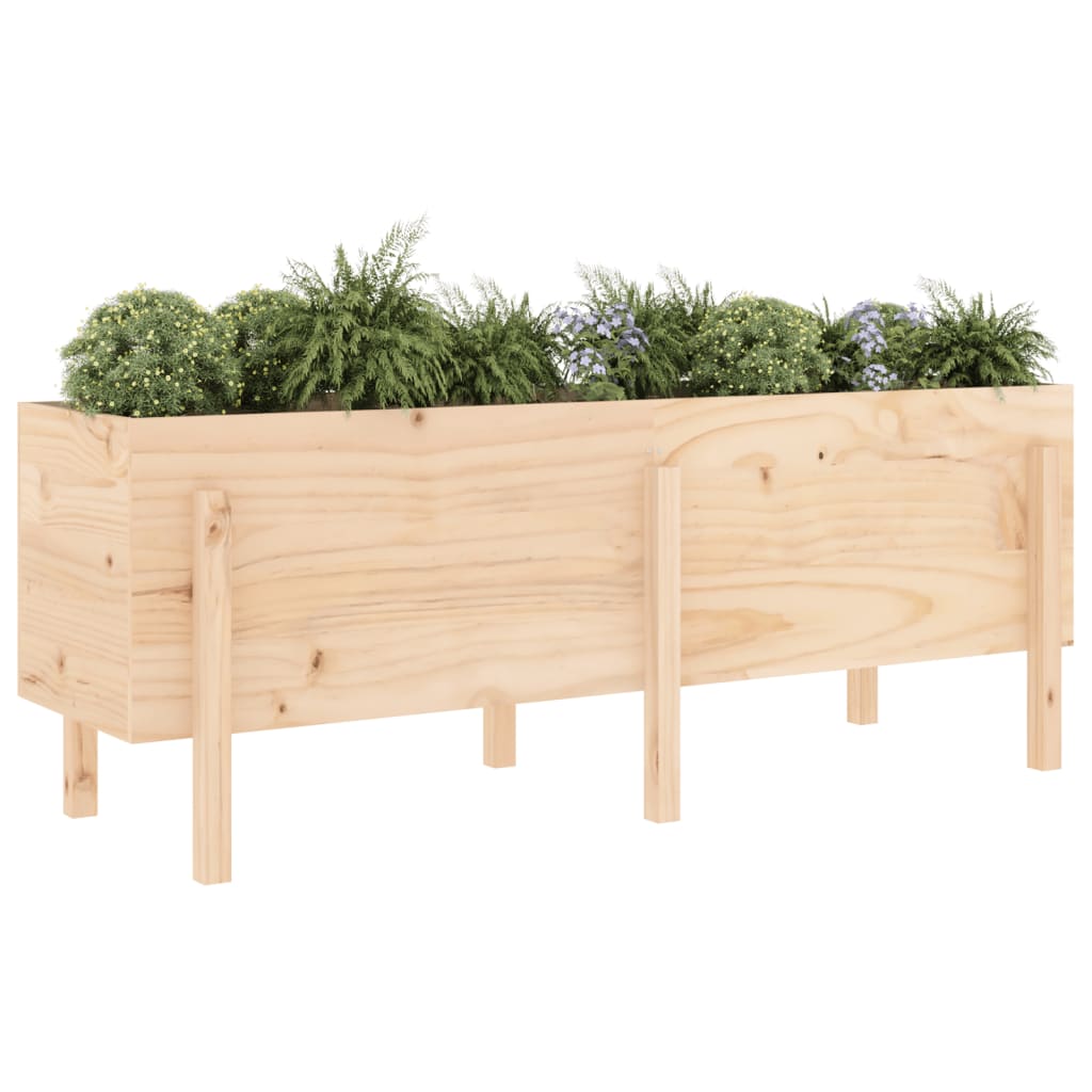 Raised bed solid pine - pine white, 119.5 x 82.5 x 78 cm, 1 - number 3.