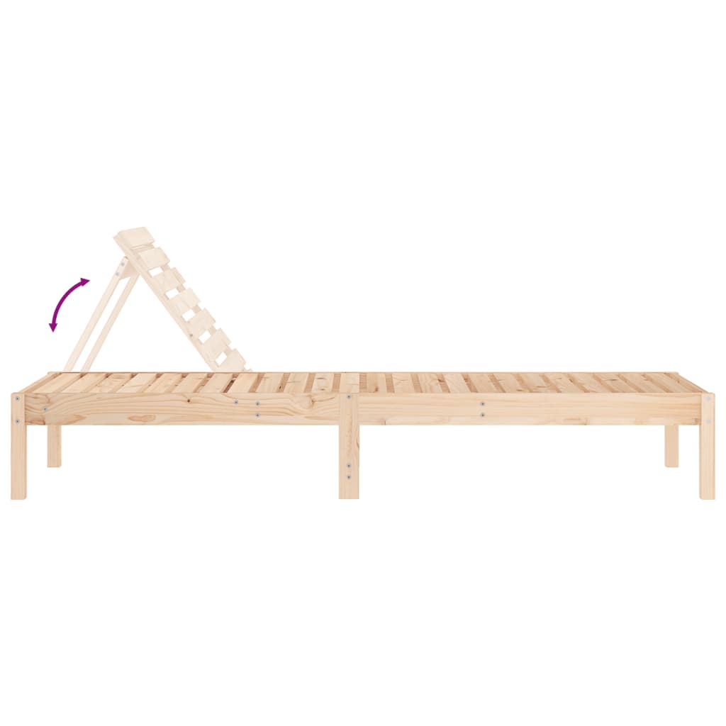 Ležaljka 199,5x60x74 cm puni bor - prirodni bor, 1 - number 6.
